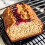 Peanut Butter & Jelly Banana Bread 5 Steps Awesome Delicious