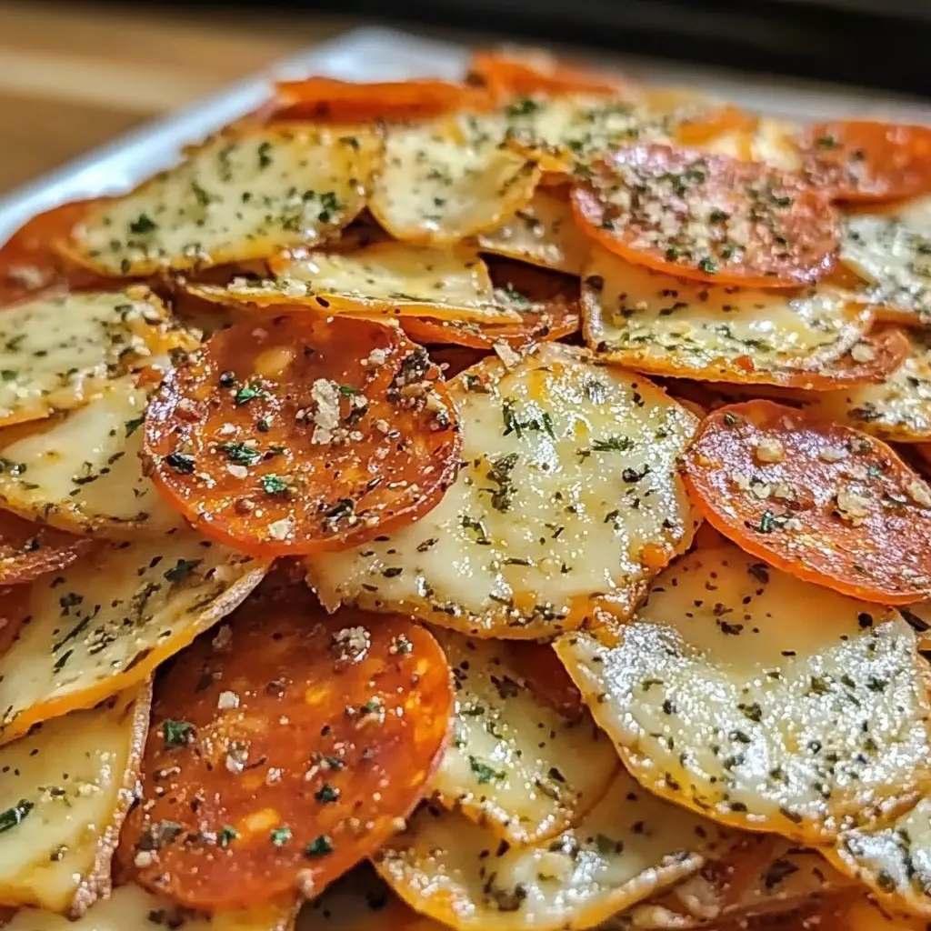 Pepperoni Cheese Crisps 5 Steps Easy Delicious