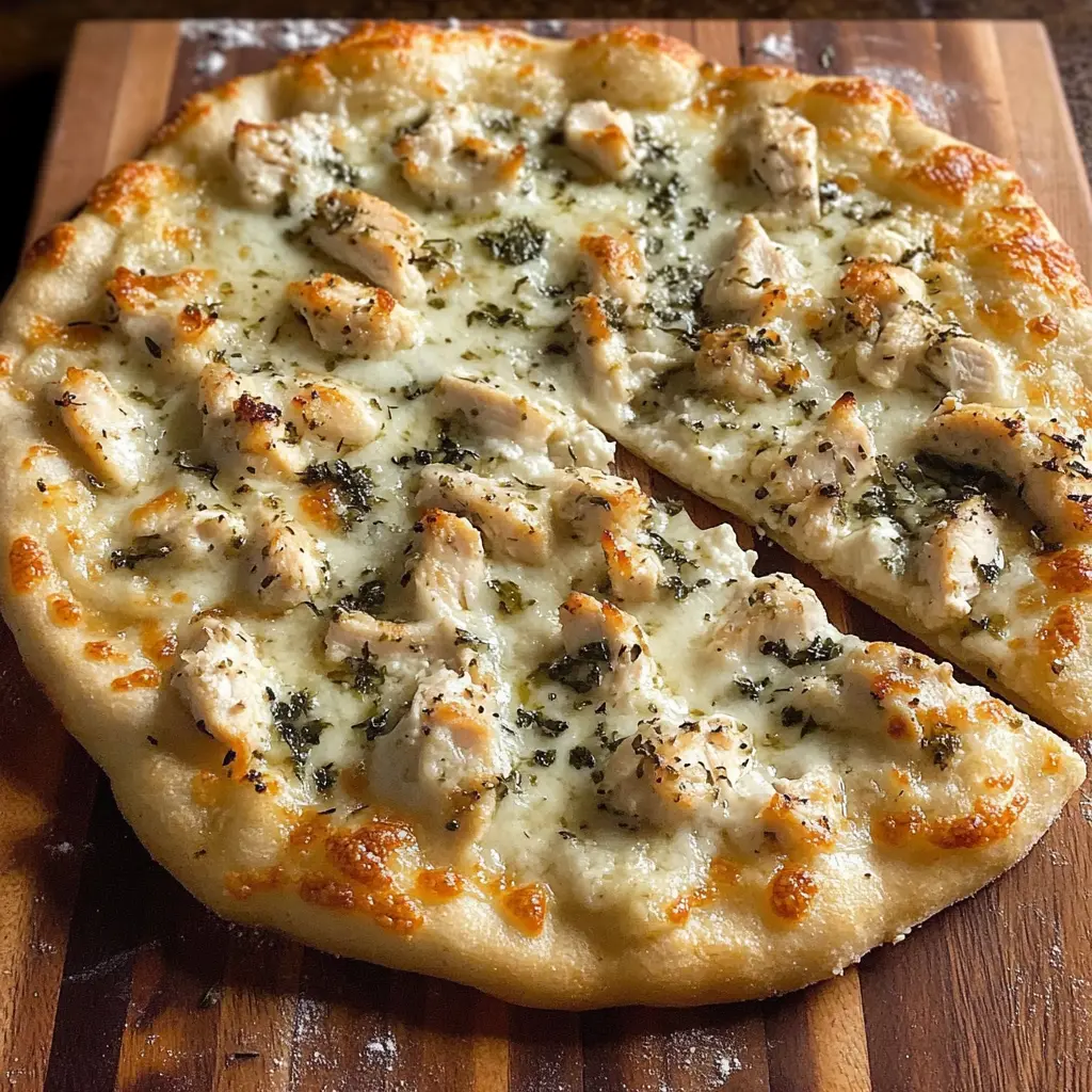 Roasted Garlic White Chicken Pizza 30 Minutes Easy Delicious