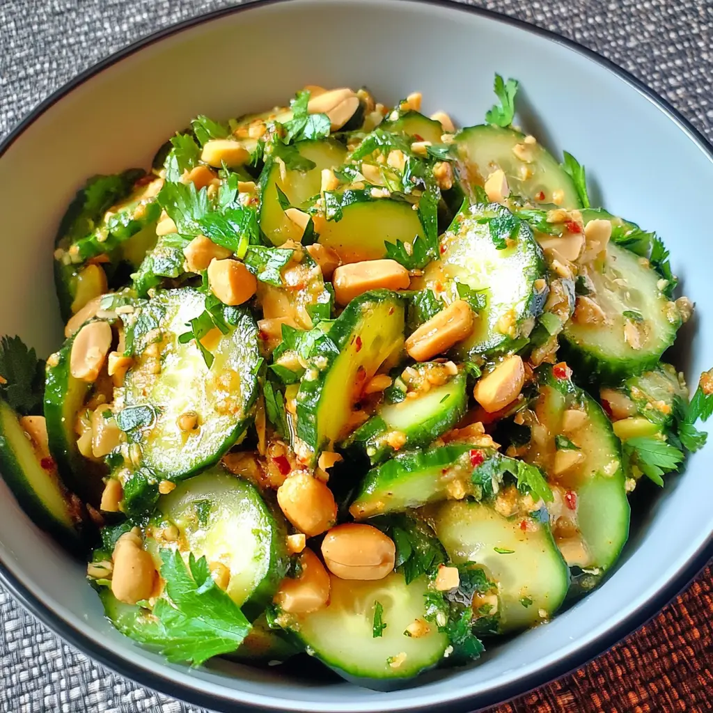 Spicy Peanut Cucumber Salad 4 Servings Perfect Delicious