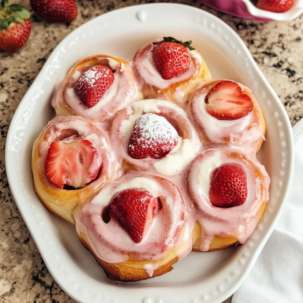 Strawberry Cinnamon Rolls 4 Servings Supreme Delicious