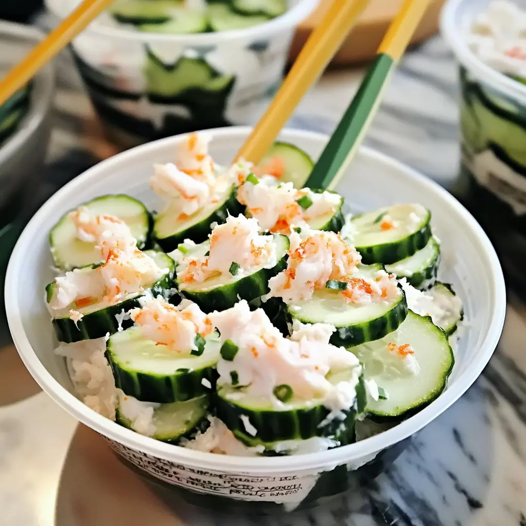 Sushi Cucumber Salad 4 Servings Easy Delicious