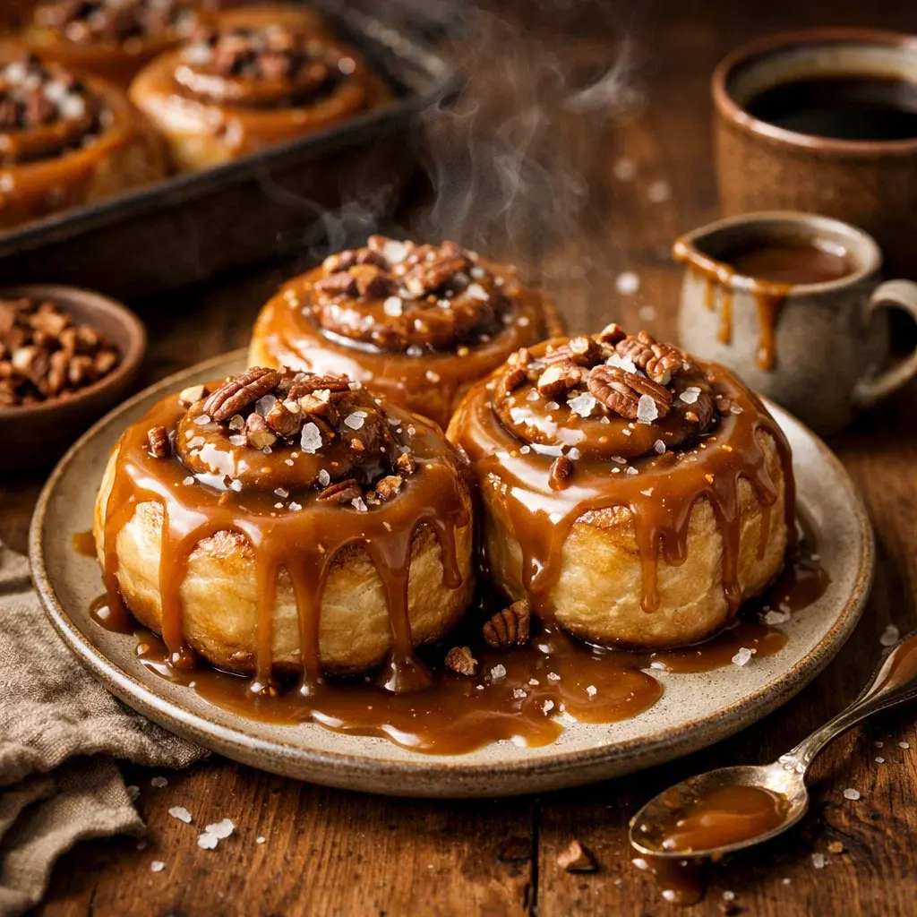 Caramel Coffee Cinnamon Rolls 4 Servings Best Delicious