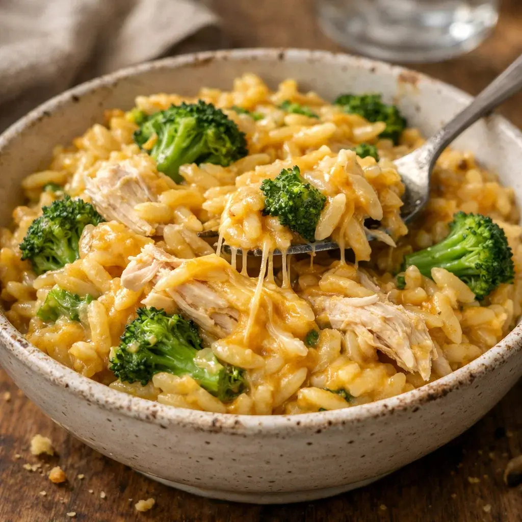 Cheesy Chicken Broccoli Orzo 30 Minutes Easy Delicious