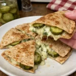 Cheesy Dill Pickle Quesadilla 2 Servings Easy Delicious