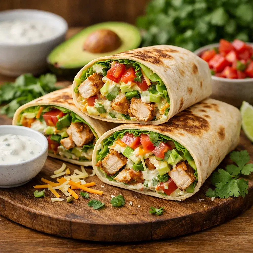 Chicken Avocado Ranch Burritos 4 Servings Ultimate Delicious