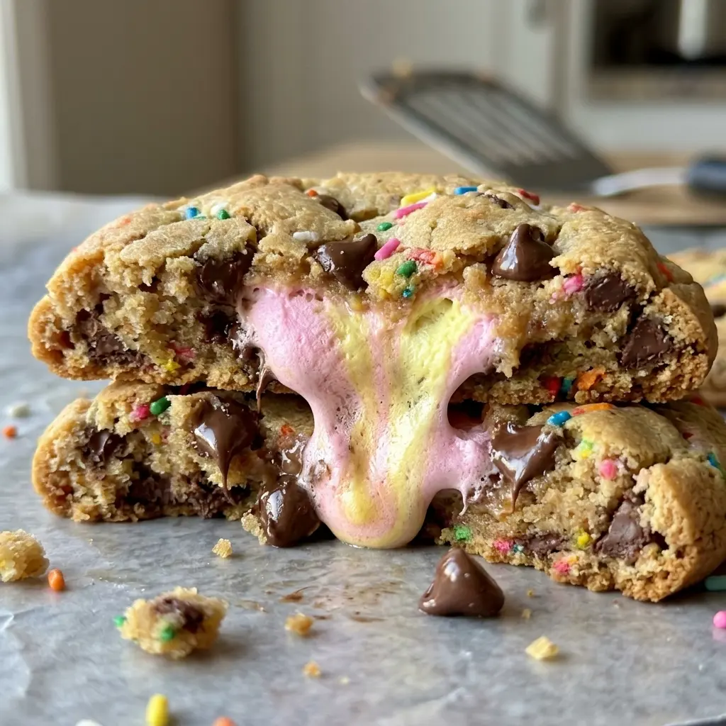 Chocolate Chip Peep Stuffed Easter Cookies 12 Minutes Awesome Delicious