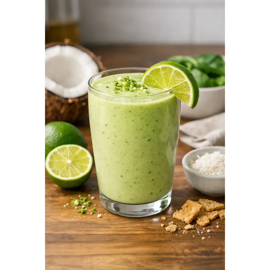 Coconut Key Lime Pie Smoothie 5 Ingredients Easy Delicious