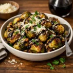 Crispy Garlic Parmesan Brussels Sprouts 20 Minutes Easy Delicious