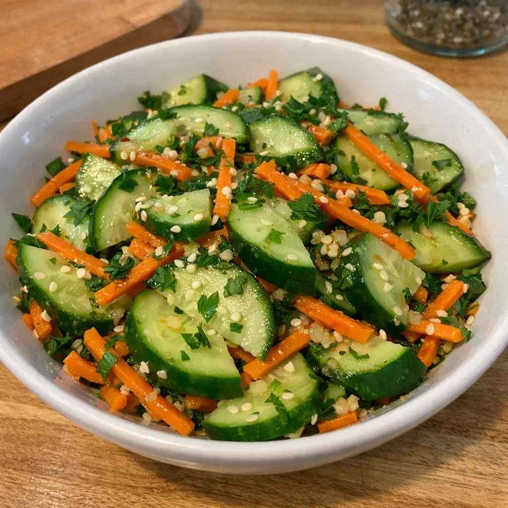 Cucumber Carrot Salad 7 Ingredients Easy Delicious