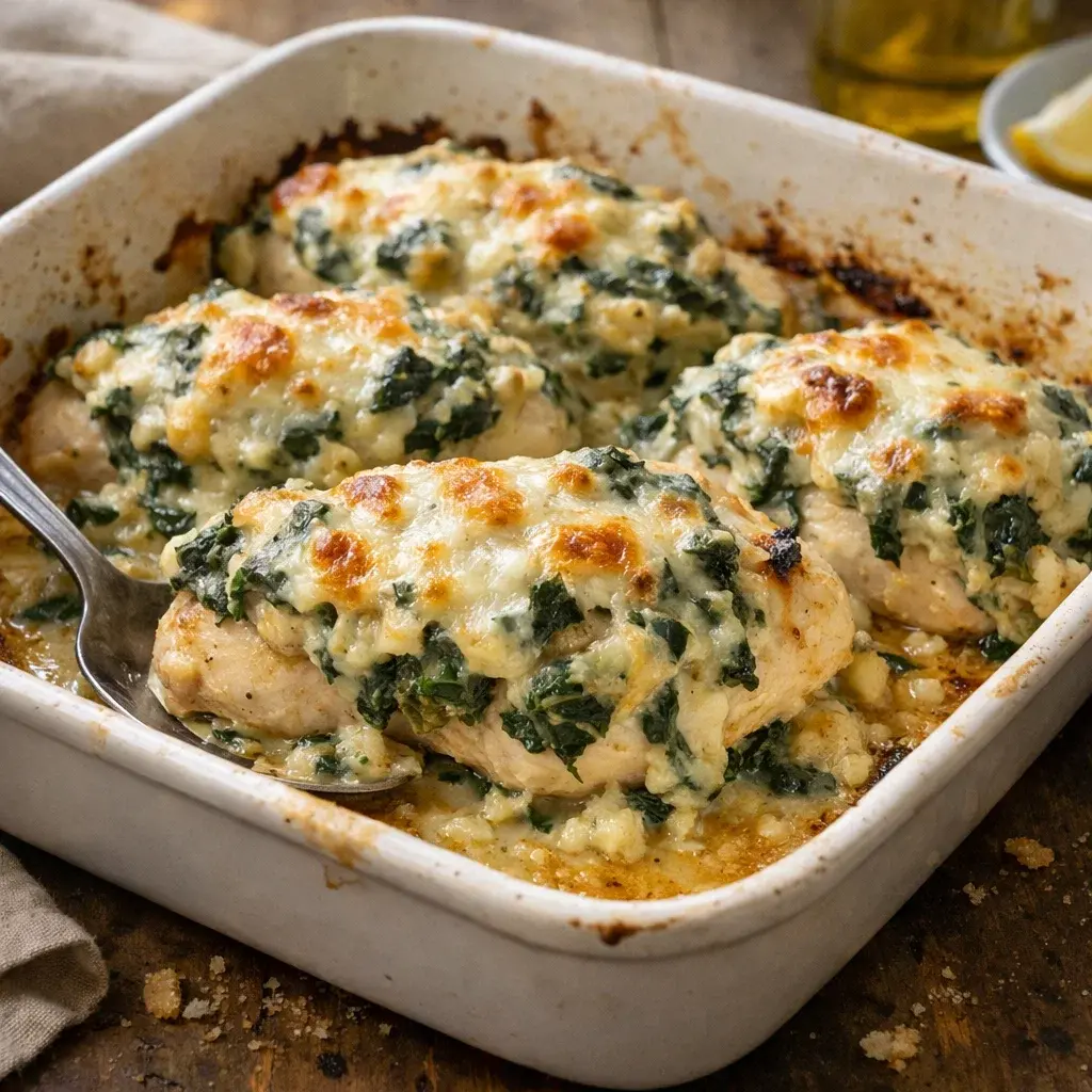 Healthy Spinach Artichoke Chicken Bake 30 Minutes Easy Delicious