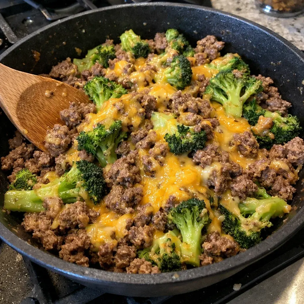 Keto Hamburger Broccoli Skillet 4 Servings Ultimate Delicious