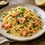 Lemon Butter Salmon Pasta 4 Servings Easy Delicious