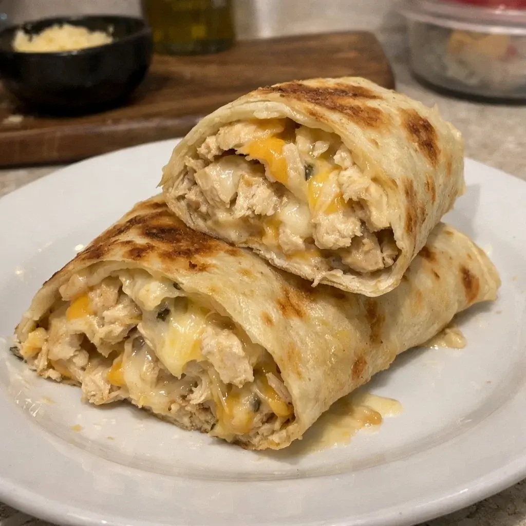 Low Carb Cheesy Garlic Chicken Wraps 4 Servings Easy Delicious