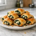 Spinach Feta Mini Rolls 4 Servings Easy Delicious