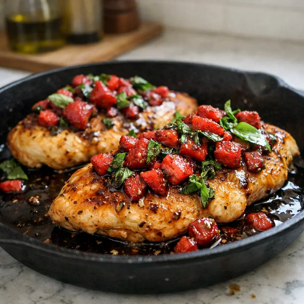Strawberry Basil Chicken 4 Ingredients Supreme Delicious