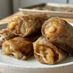 Apple Pie Rice Paper Rolls 4 Ingredients Easy Delicious