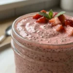 Healthy Strawberry Cheesecake Chia Pudding 4 Servings Easy Delicious