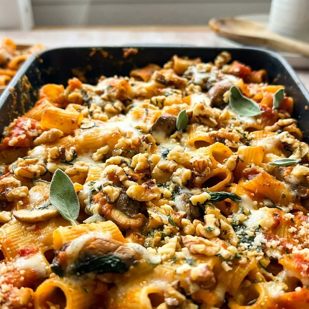 Pasta Bake with Pumpkin Tomato Sauce 30 Minutes Easy Delicious
