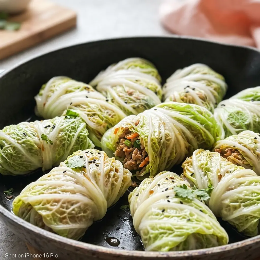 Sesame Ginger Keto Cabbage Rolls 10 Ingredients Awesome Delicious
