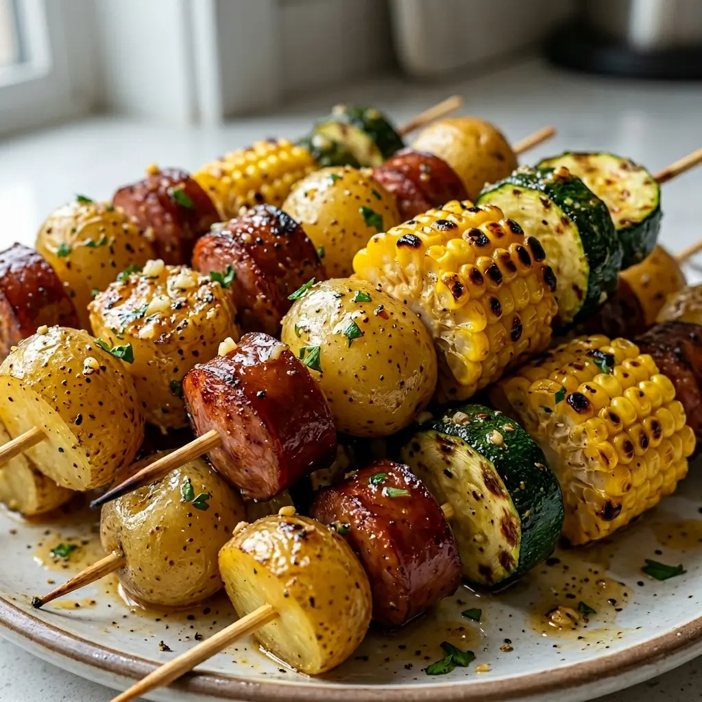 Cowboy Butter Kielbasa and Potato Skewers: 5 Steps to Amazing