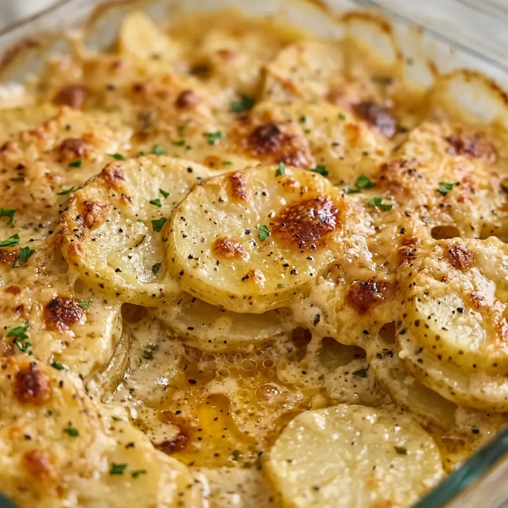 Creamy Parmesan Oven-Baked Potatoes 5 Steps Awesome Delicious