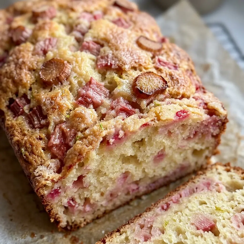 Lemon Rhubarb Bread 7 Ingredients Perfectly Delicious